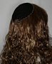 Black with Brown Gold Cording Trimmed Kippah