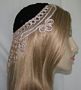 Gold Corded Floral Applique Black Crochet Kipah