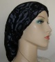 Black Floral Lace Gray Lined Snood