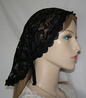 Black Floral Lace Mimkhatah Bandana