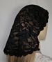 Black Lace Venise Trimmed Bandana Headscarf