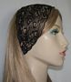 Black Gold Floral Lace Head Band