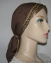 Brown Batiste Jacquard Band Snoods