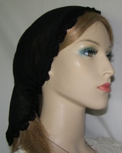 Ester Black Poly Sheer Mimkhatah Bandana