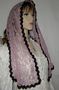 Light Wine Floral Lace Hair Wrap Veil