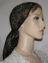 Green Floral Polyester Sheer Snood