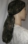 Green & Beige Floral Sheer Snood