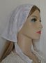 Shira White Plush Velvet Kerchief