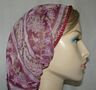 Cranberry Floral Poly Sheer Kerchief