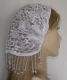 White Lace Crystal Bead Hair Band