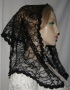 Black Floral Lace Hair Wraps Headcoverings