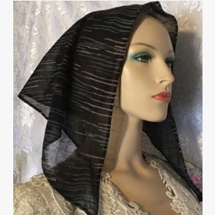 Silk Black Gold Silver Design Scarf Silk Black Gold Silver Scarf